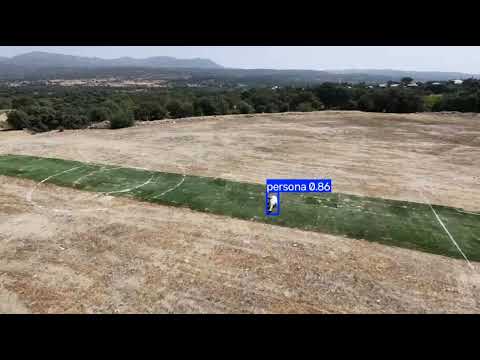 Fotograma del vídeo de detección de personas del dron en el Club Alas de Galapagar